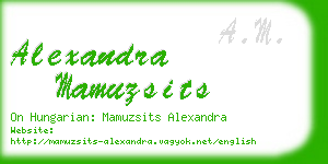 alexandra mamuzsits business card